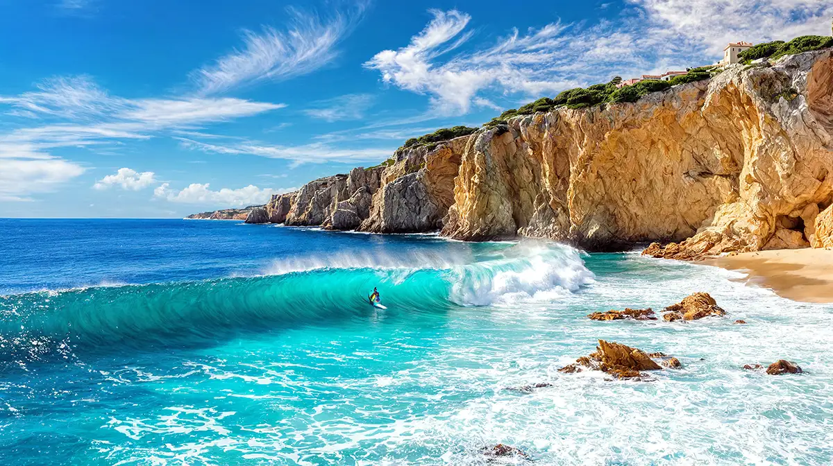 what are the best beaches for surfing in sardinia